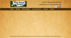Desktop Screenshot of millpointresort.com